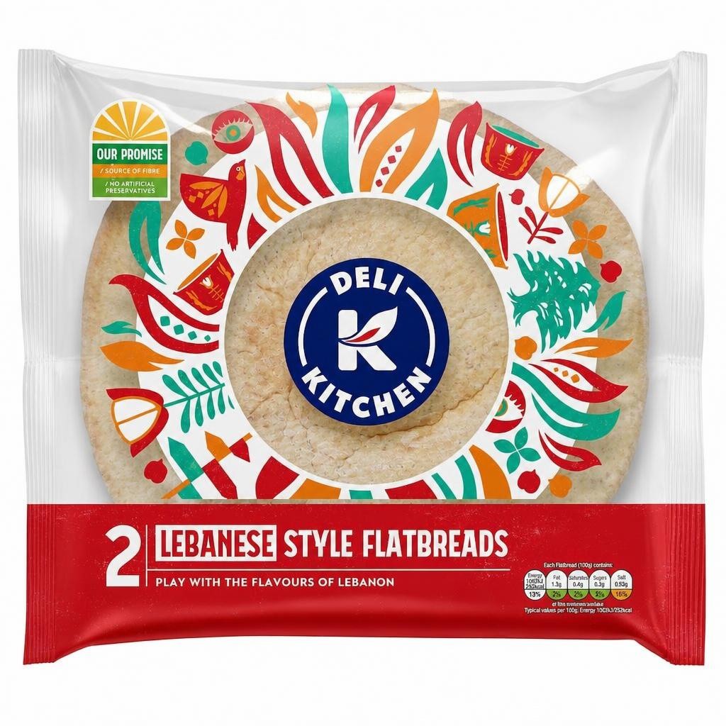 Deli Kitchen Lebanese Style Flatbreads 2 pack