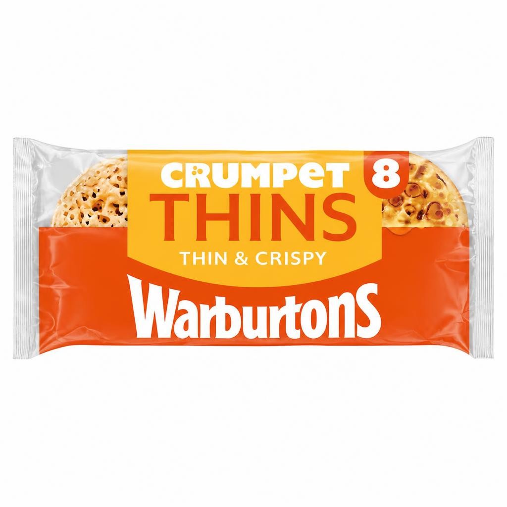 Warburtons Crumpet Thins 8 pack
