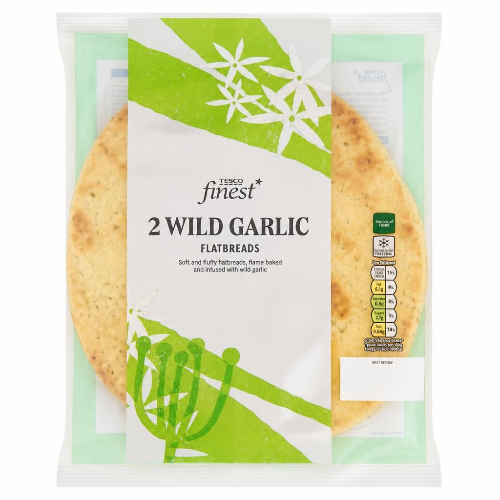 Tesco Finest Wild Garlic Flatbreads 2 pack