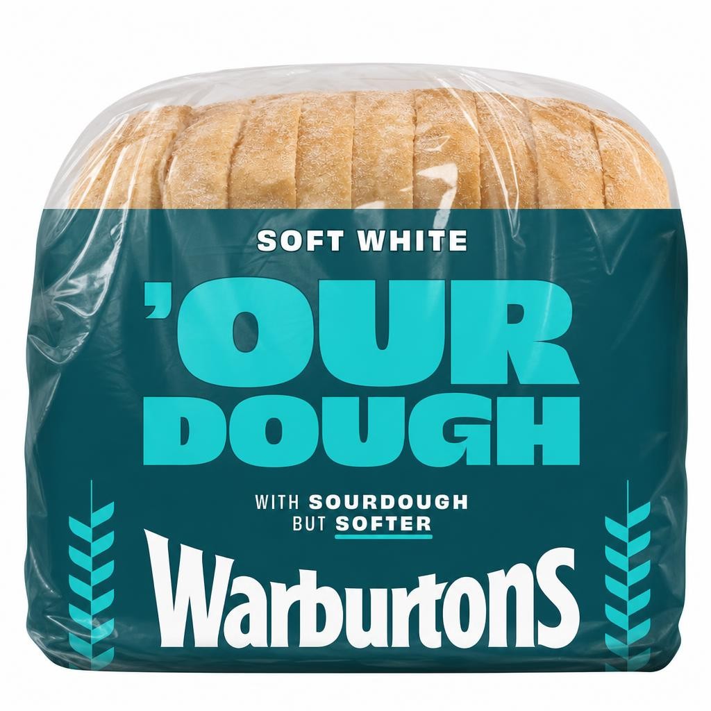 Warburtons Soft White Bread with Sourdough 400g