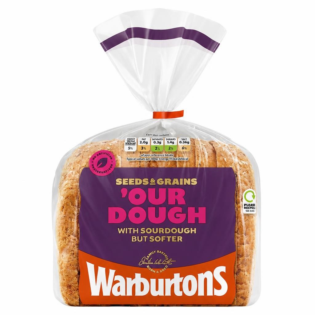 Warburtons Seeds & Grains Bread with Sourdough 400g