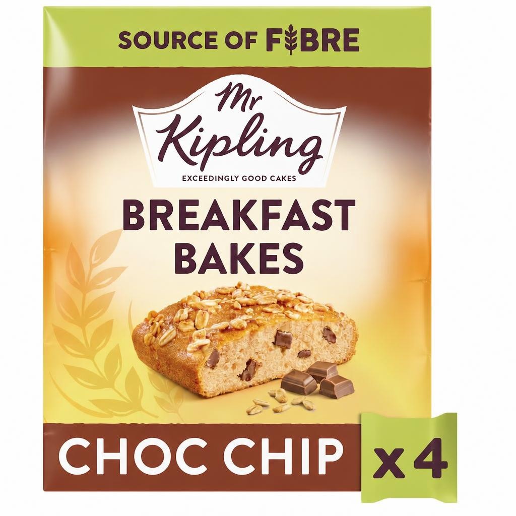Mr Kipling Breakfast Bakes Chocolate Chip Snack Cakes 4 pack