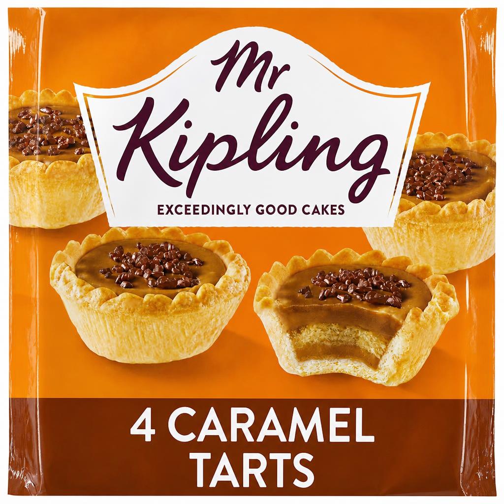 Mr Kipling Caramel Tarts Cake 4 Pack