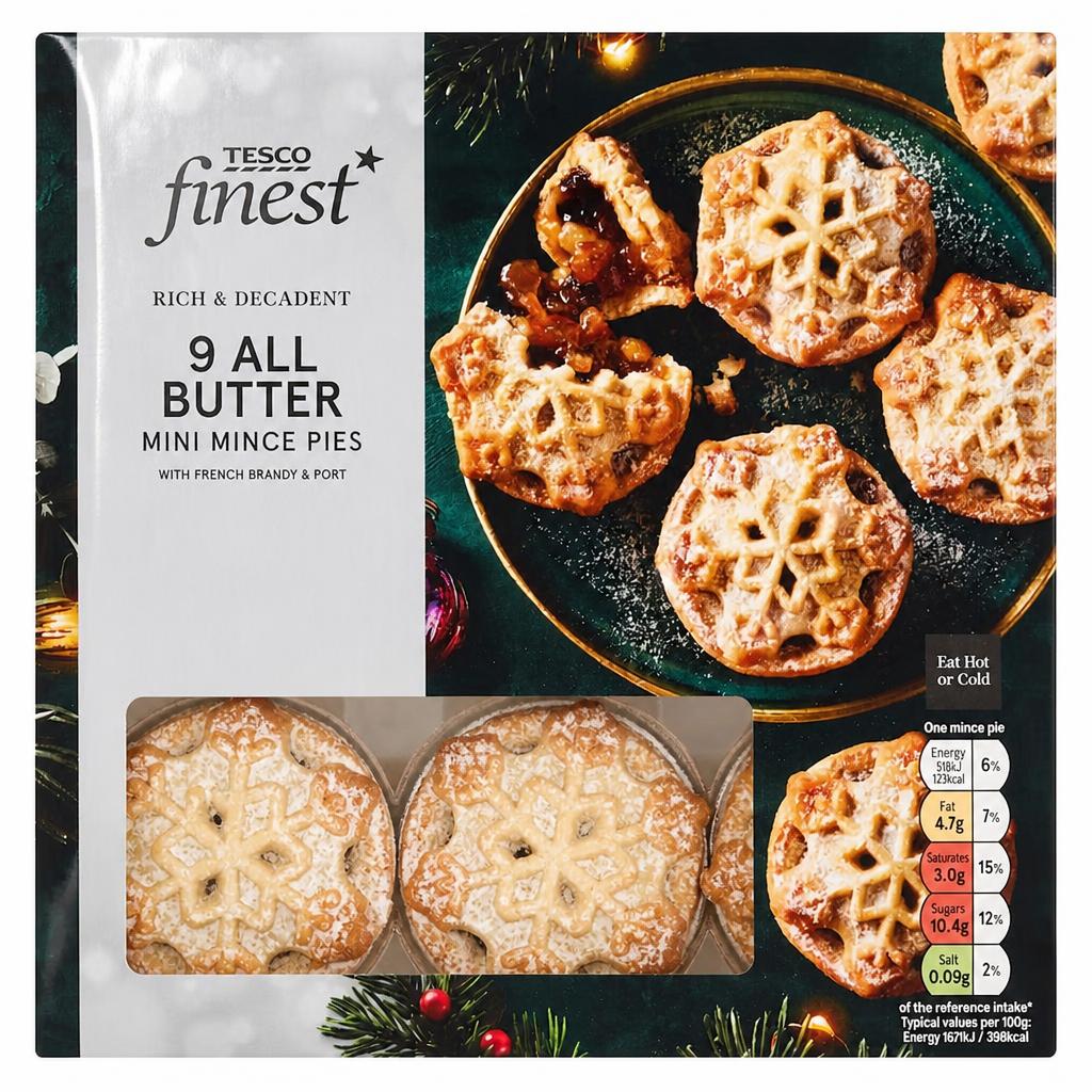 Tesco Finest 9 All Butter Pastry Mini Mince Pies