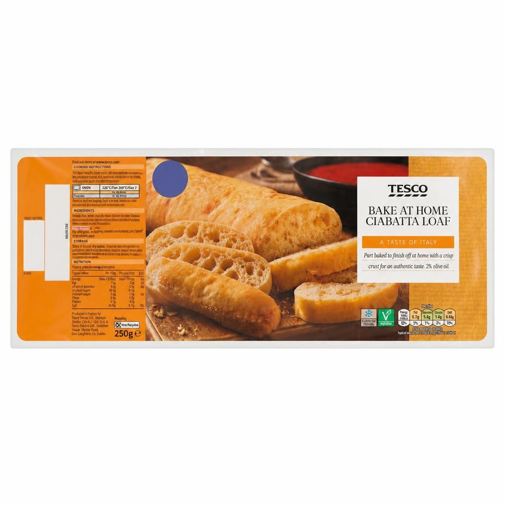 Tesco Bake at home Ciabatta Loaf 250g