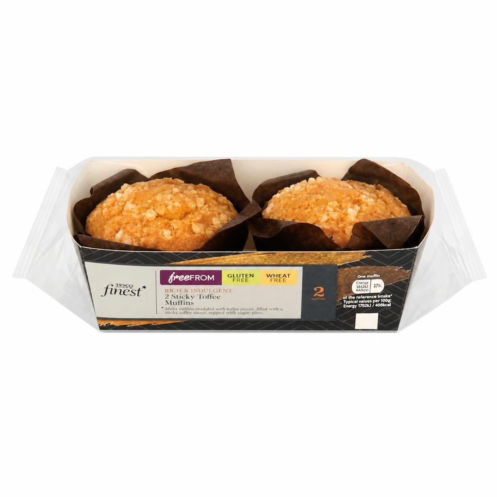 Tesco Finest Free From Sticky Toffee Muffins 2 Pack