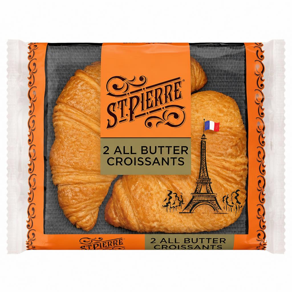 St Pierre 2 All Butter Croissants