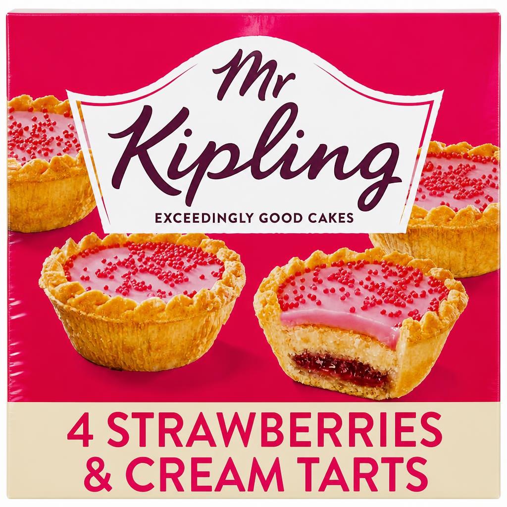 Mr Kipling Strawberries & Cream Cake Tarts 4 pack