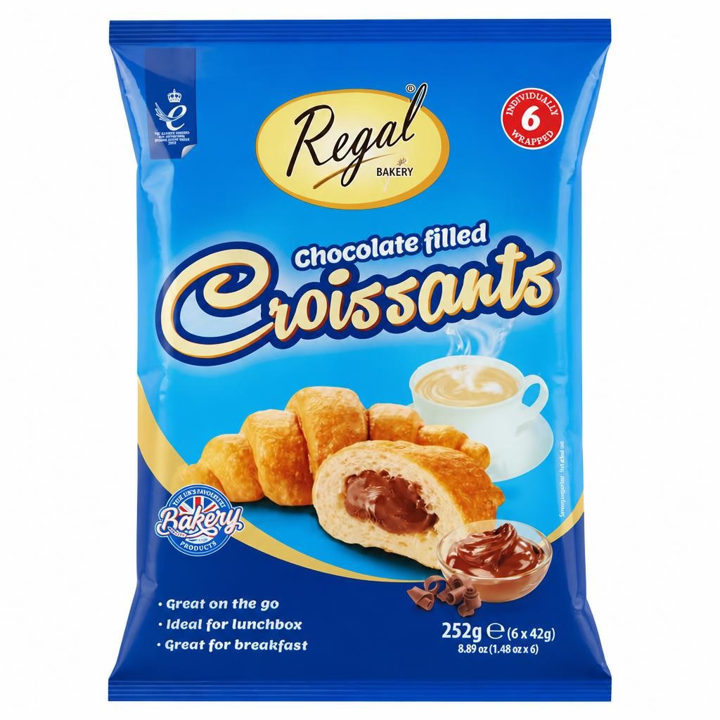 Regal 6 Chocolate Filled Croissants 252g
