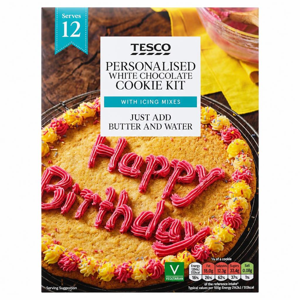 Tesco Personalised White Chocolate Cookie Kit 510g