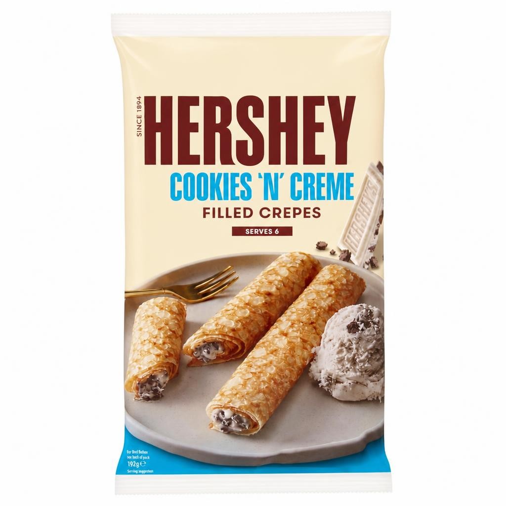Hershey's Cookies 'n' Creme Filled Crepes 6 Pack 192g