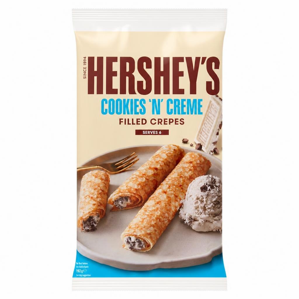 Hershey's Cookies 'n' Creme Filled Crepes 6 Pack 192g