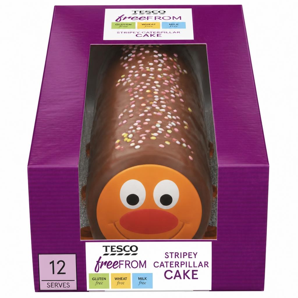 Tesco Free From Stripey The Caterpillar Cake - Chocolate
