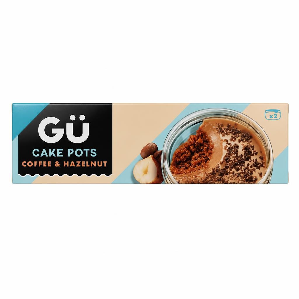 Gu Coffee & Hazelnut Sponge Cake Pots 2 x 65g