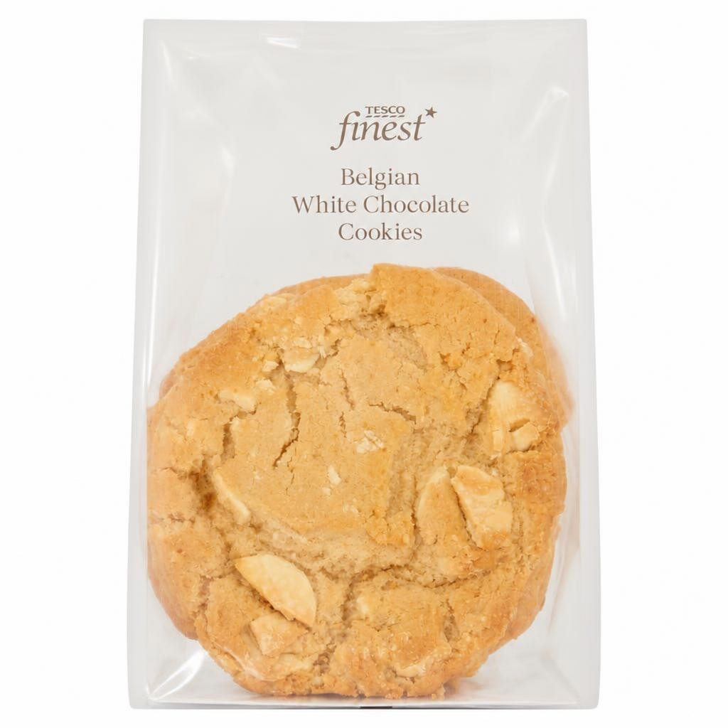 Tesco Finest Belgian White Chocolate Cookie 4 Pack