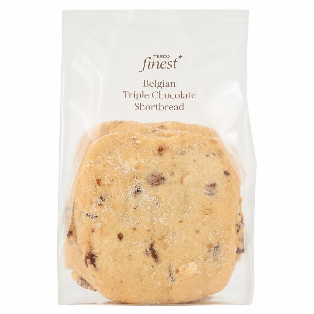 Tesco Finest Belgian Triple Chocolate Shortbread 4 Pack