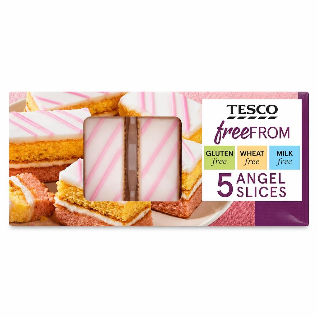 Tesco Free From Angel Vanilla Cake Slices 5 Pack