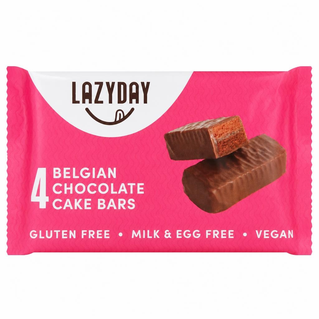 LazyDay Vegan & Free From Belgian Chocolate Cake Bars 120g