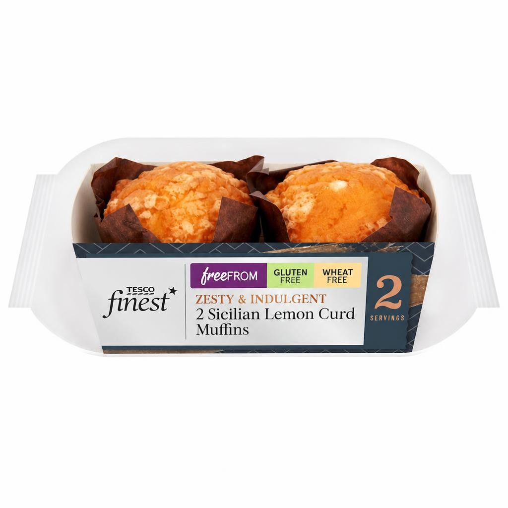 Tesco Finest Free From Sicilian Lemon Curd Muffins 2 Pack