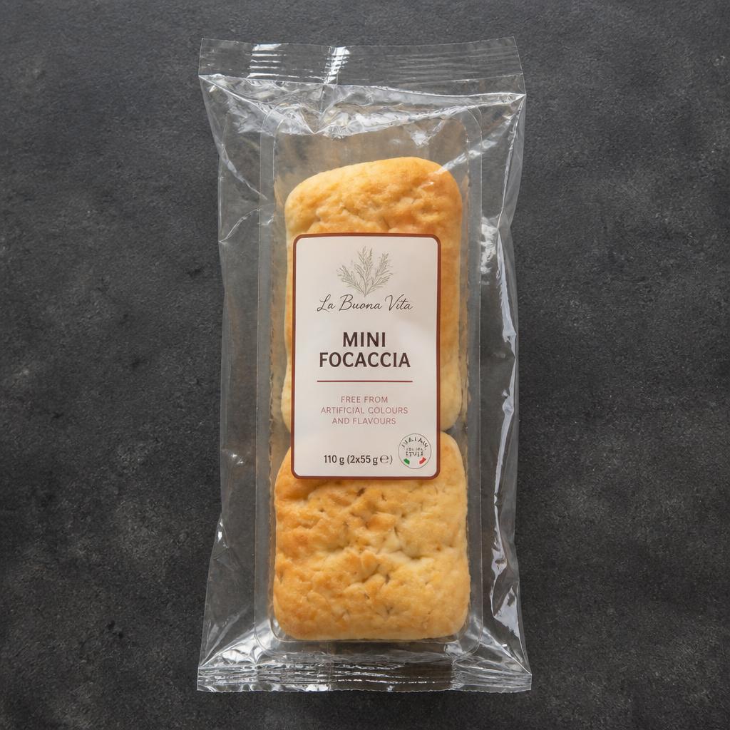 Tesco Finest Rosemary and Sea Salt Focaccia Panini 2 Pack