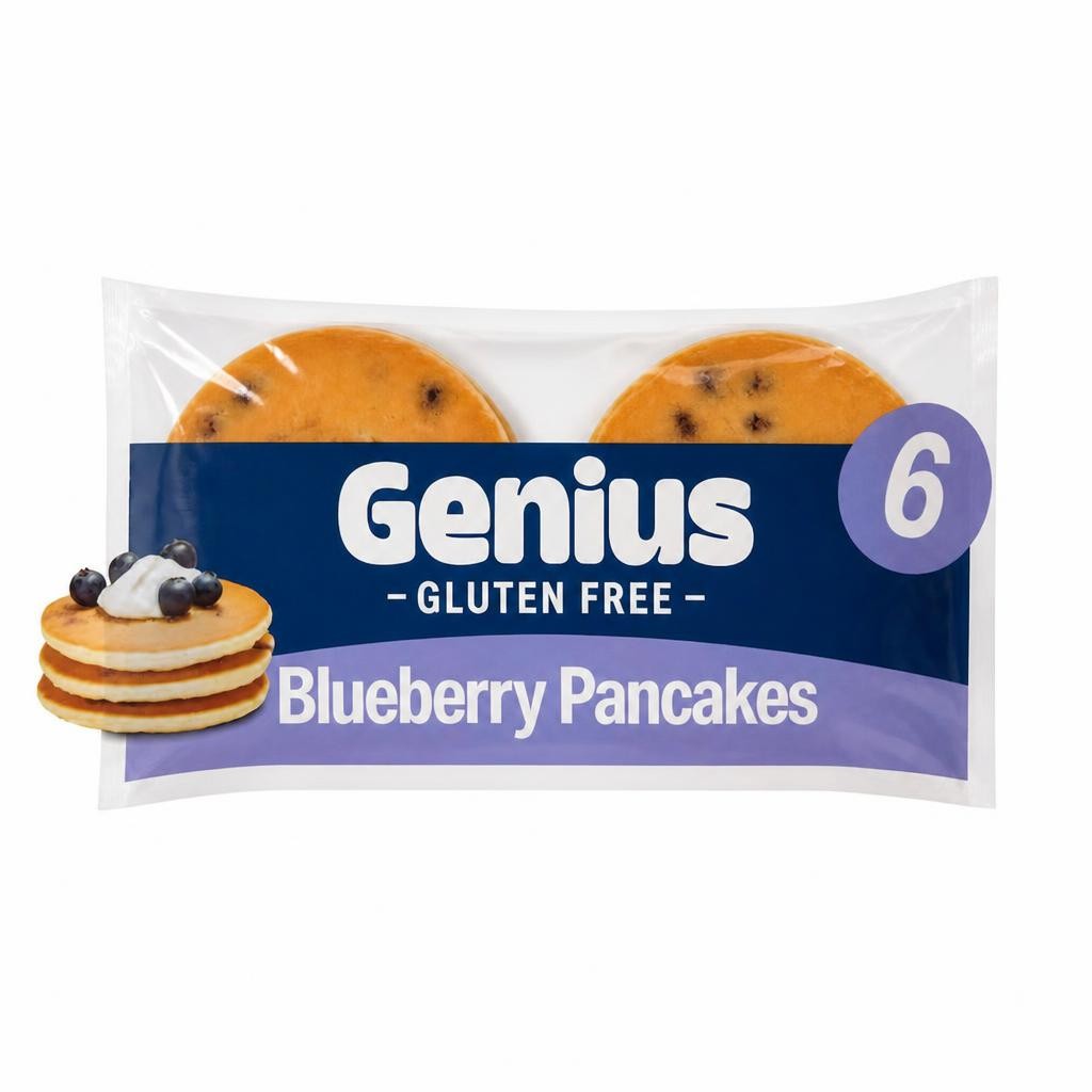 Genius Deliciously Gluten Free Blueberry Pancakes 6 pack