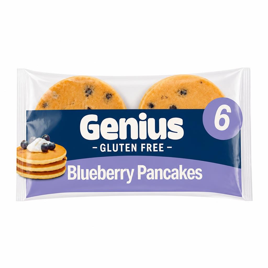 Genius Deliciously Gluten Free Blueberry Pancakes 6 pack