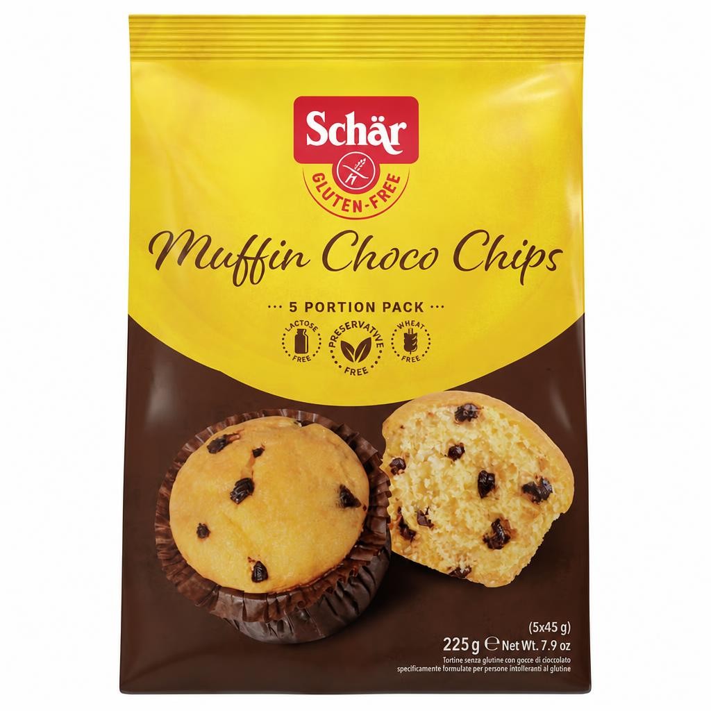 SCHAR GLUTEN FREE MUFFIN CHOCO CHIPS 225G