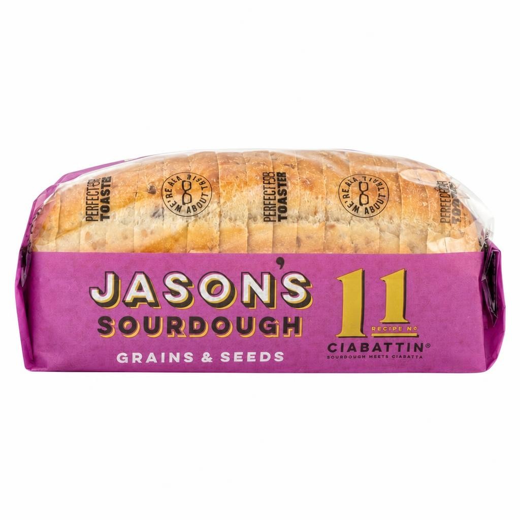 Jason's Sourdough Grains & Seeds Ciabattin 900g