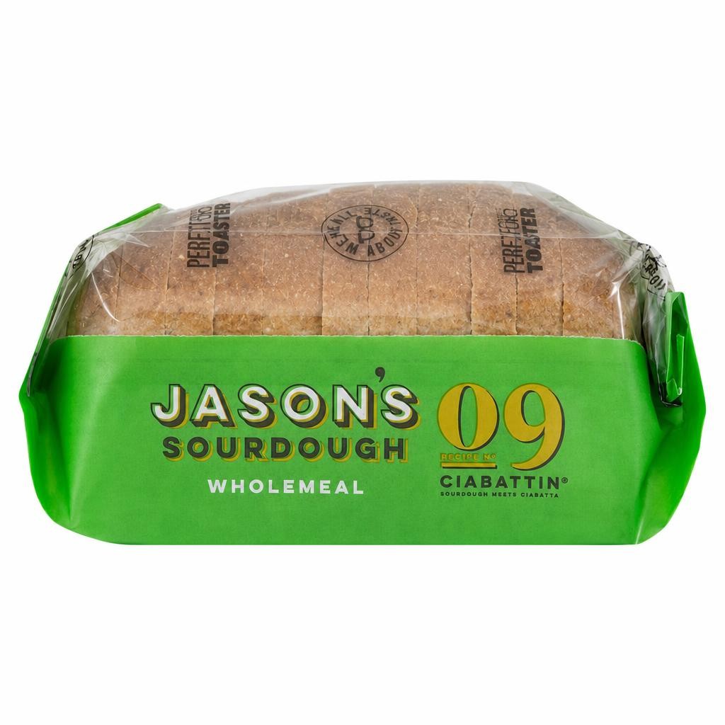 Jason's Recipe No 09 Wholemeal Sourdough Ciabattin Bread 580g