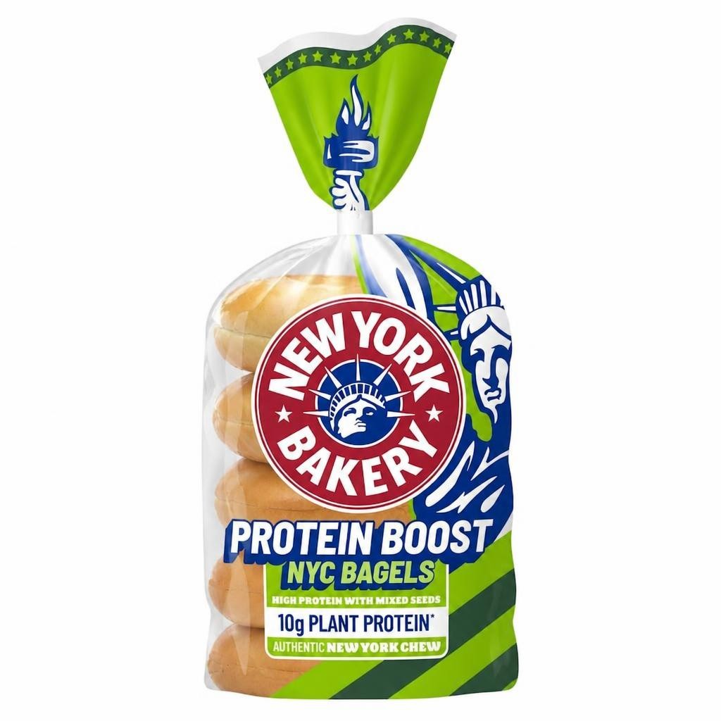 New York Bakery Protein Boost Sliced Bagels 5 pack