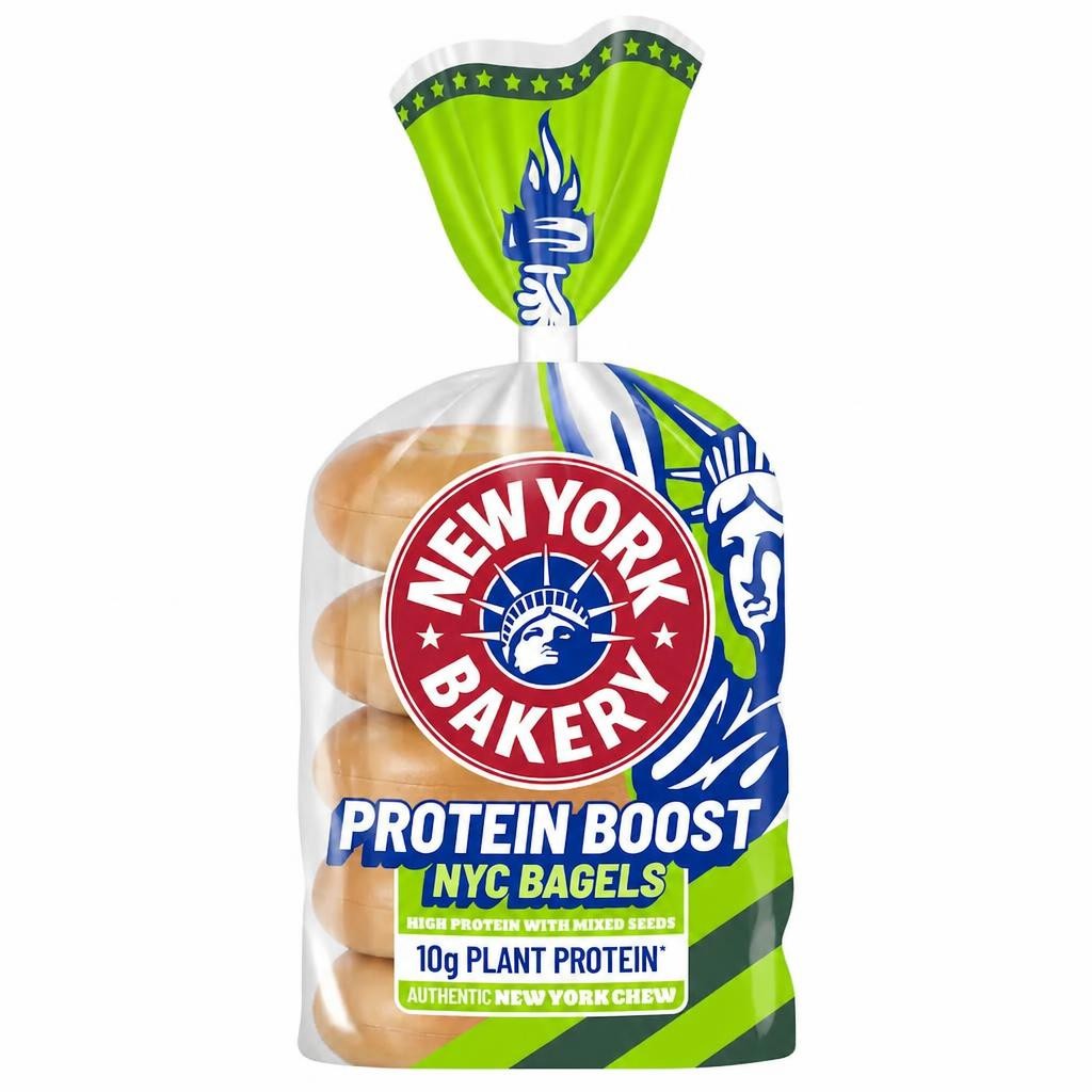 New York Bakery Protein Boost Sliced Bagels 5 pack