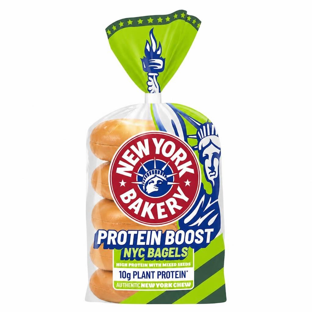 New York Bakery Protein Boost Sliced Bagels 5 pack
