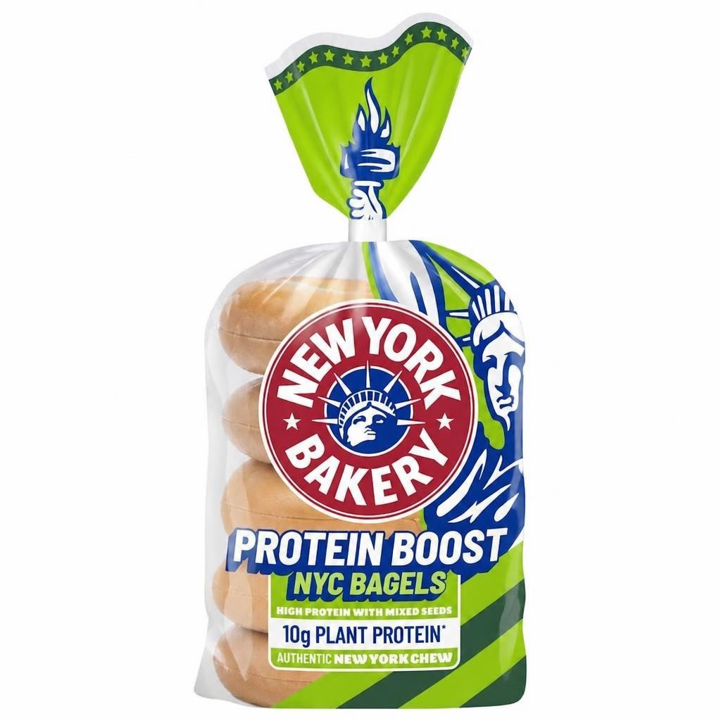 New York Bakery Protein Boost Sliced Bagels 5 pack