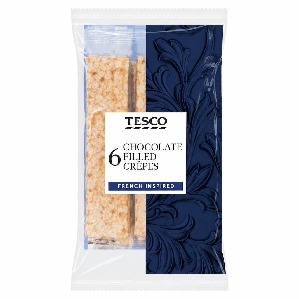 Tesco Chocolate Filled Crepes 6 pack