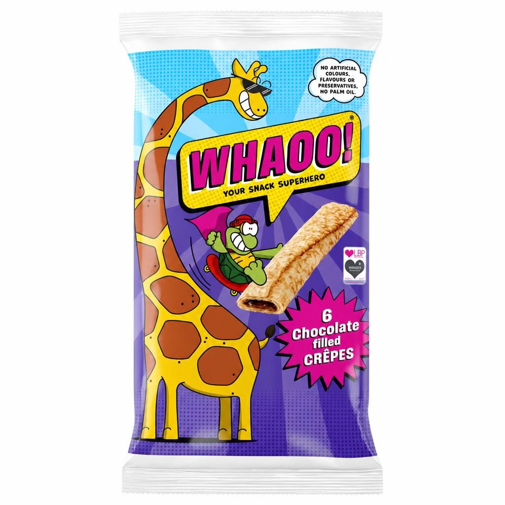Whaoo! Chocolate Filled Crepes 6 Pack 192g