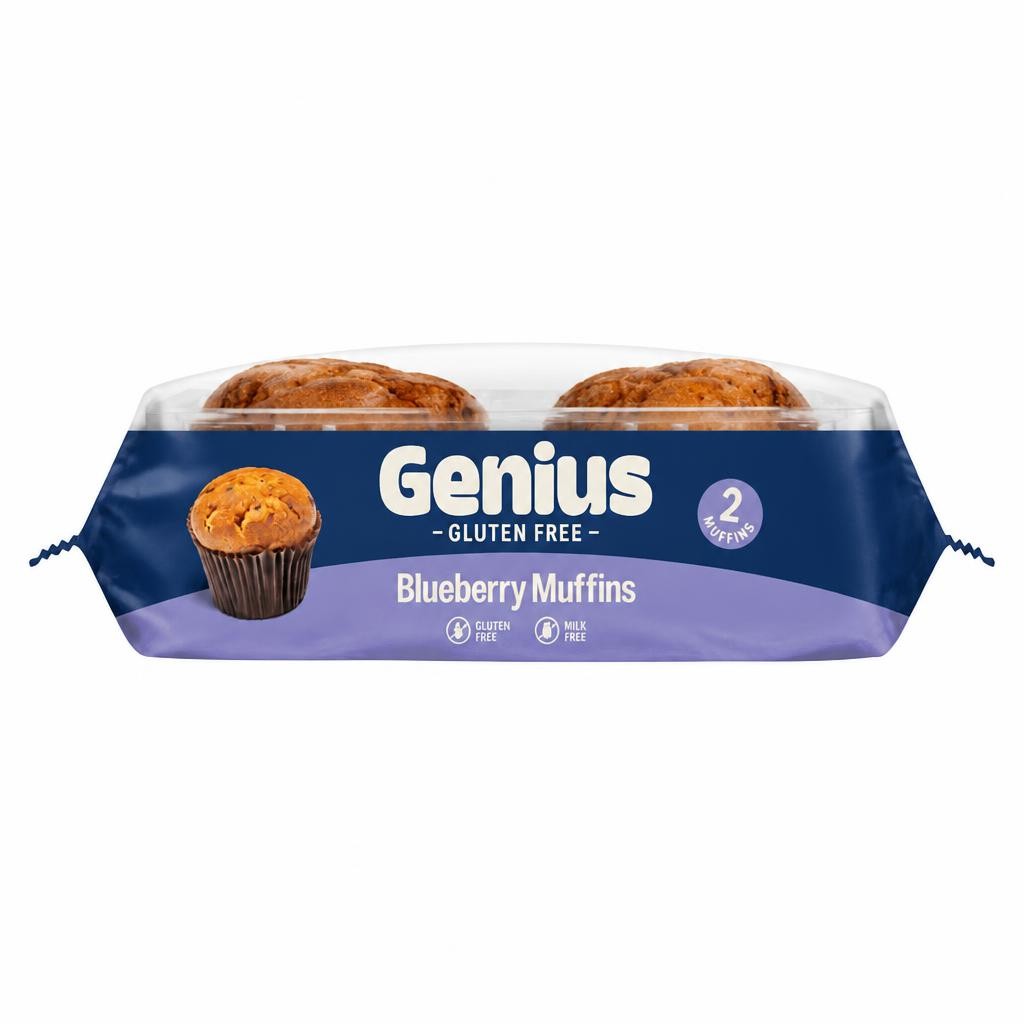 Genius Gluten Free Blueberry Muffins 2 Pack