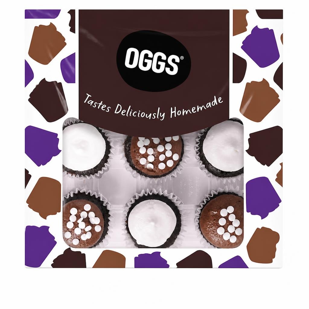 OGGS Mini Chocolate Cupcakes 9pk NEW