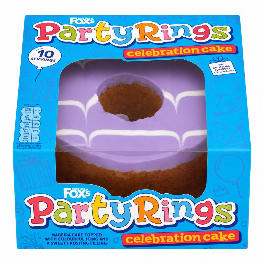 Fox's Party Rings Celebration Cake