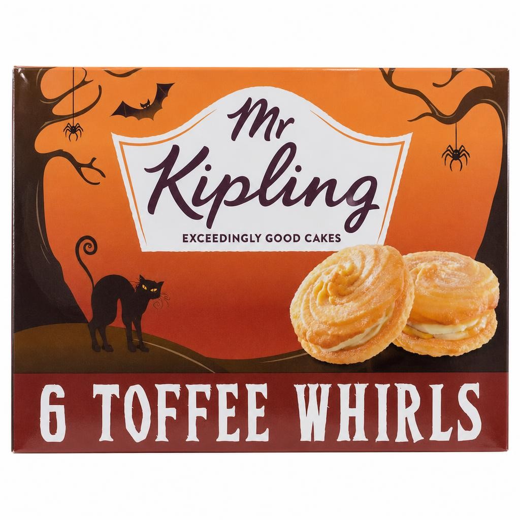 Mr Kipling Terrifying Toffee Viennese Whirls Halloween Cakes 6 Pack