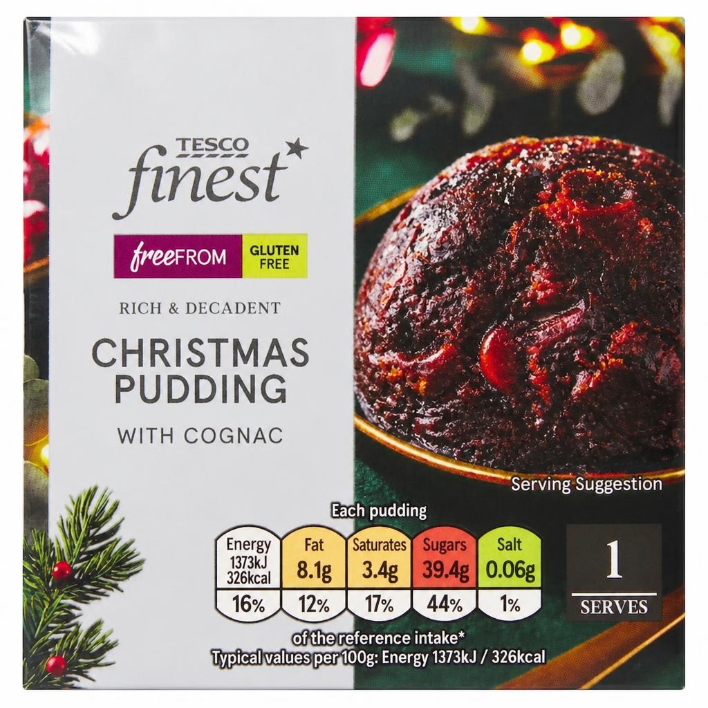 Tesco Finest Free From Christmas Pudding with Cognac 100g