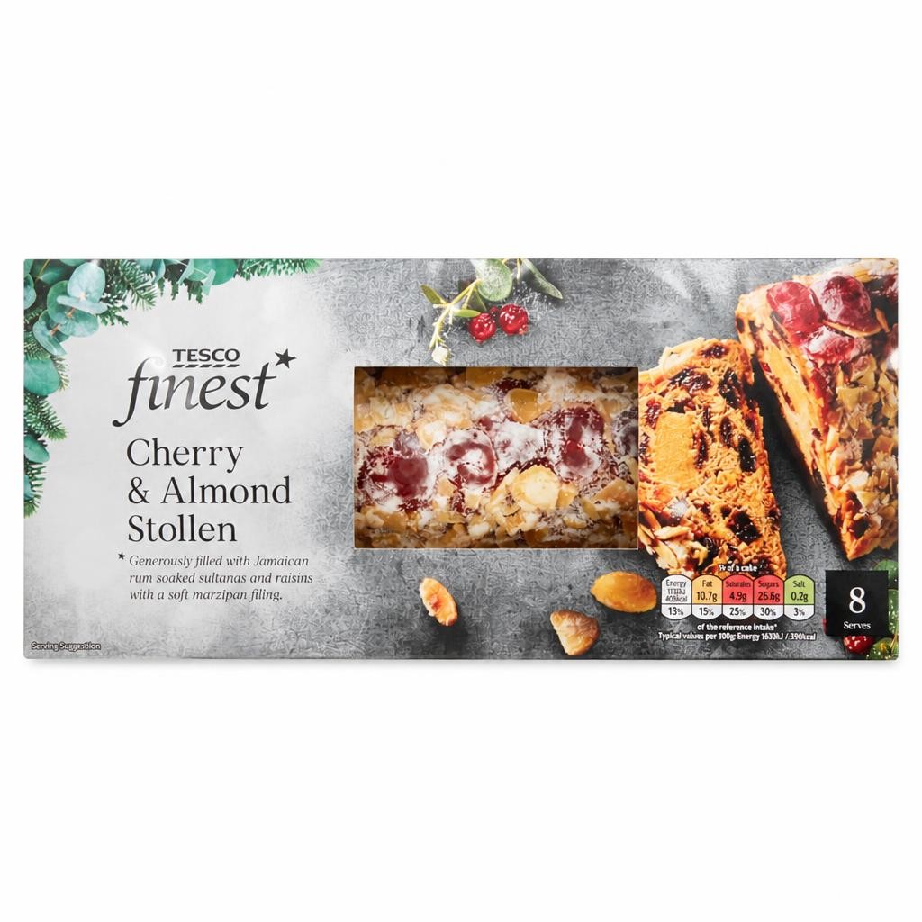 Tesco Finest Cherry & Almond Stollen 8 Serves