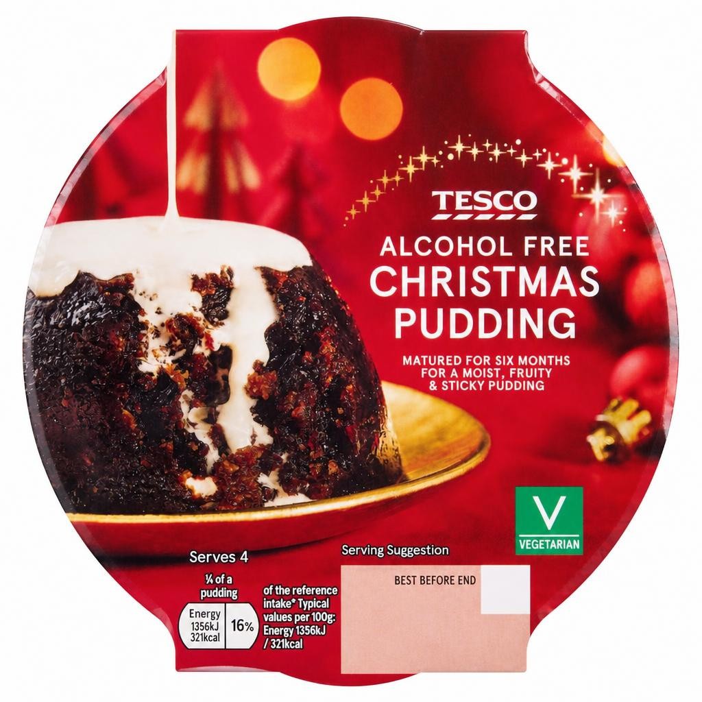 Tesco Alcohol Free Christmas Pudding 400G
