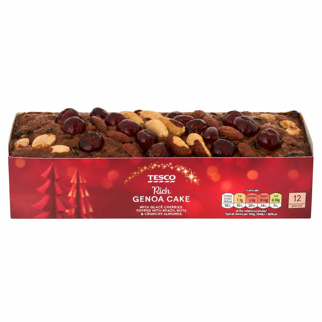 Tesco Cherry Genoa Cake 800G