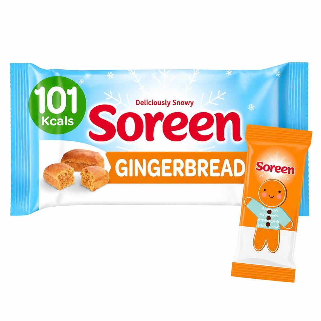 Soreen Gingerbread Christmas Lunchbox Loaves 5 Pack 150G