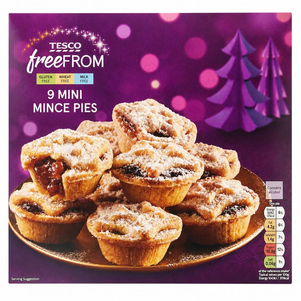 Tesco Free From 9 Mini Mince Pies 275G