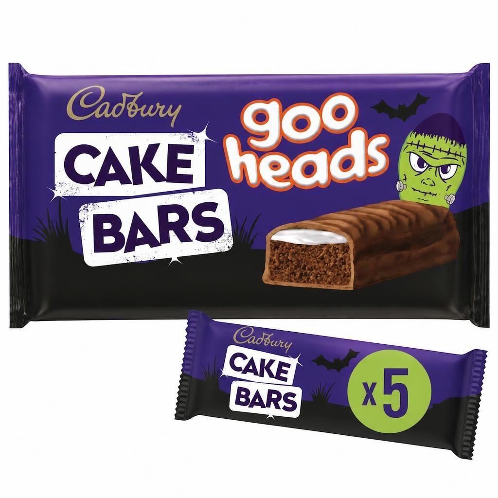 Cadbury Goo Heads Chocolate Cake Bars 5 Pack