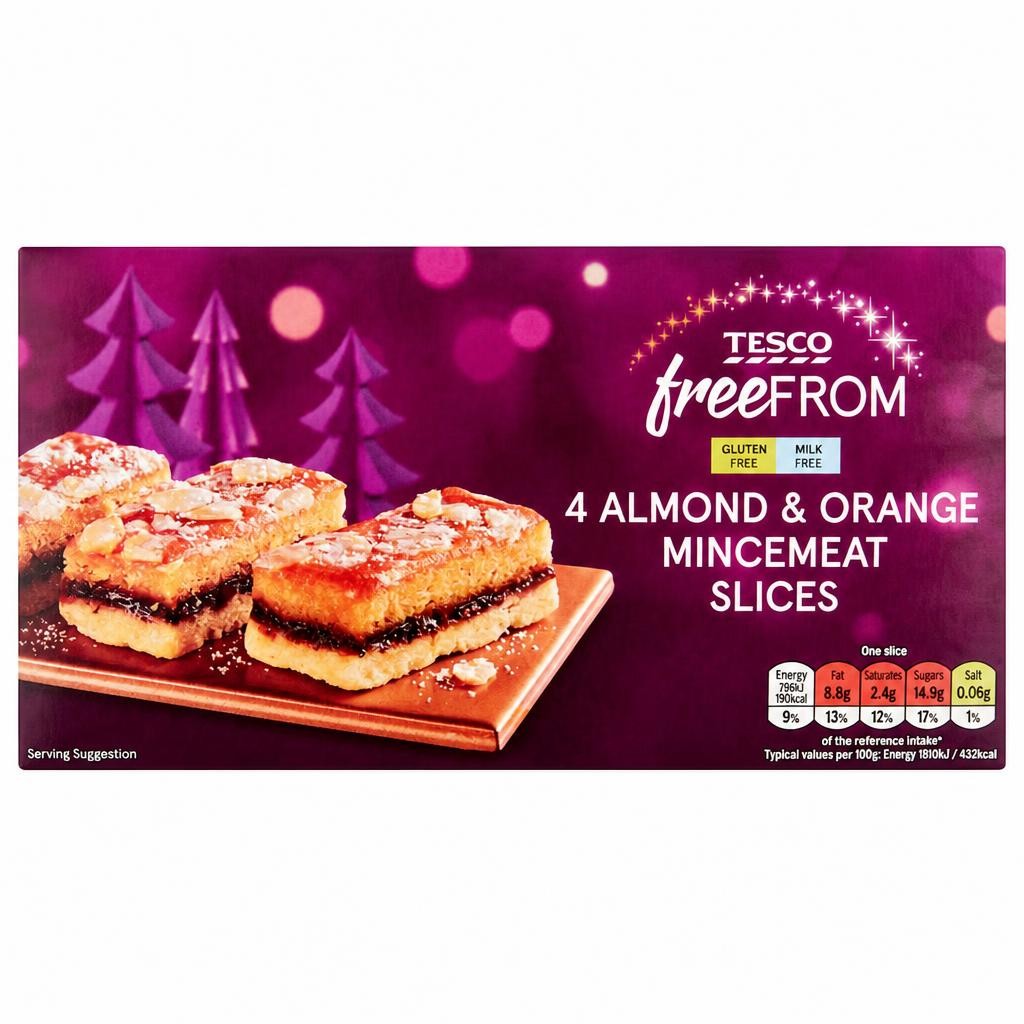 Tesco Free From Almond & Orange Mincemeat Slices 176g