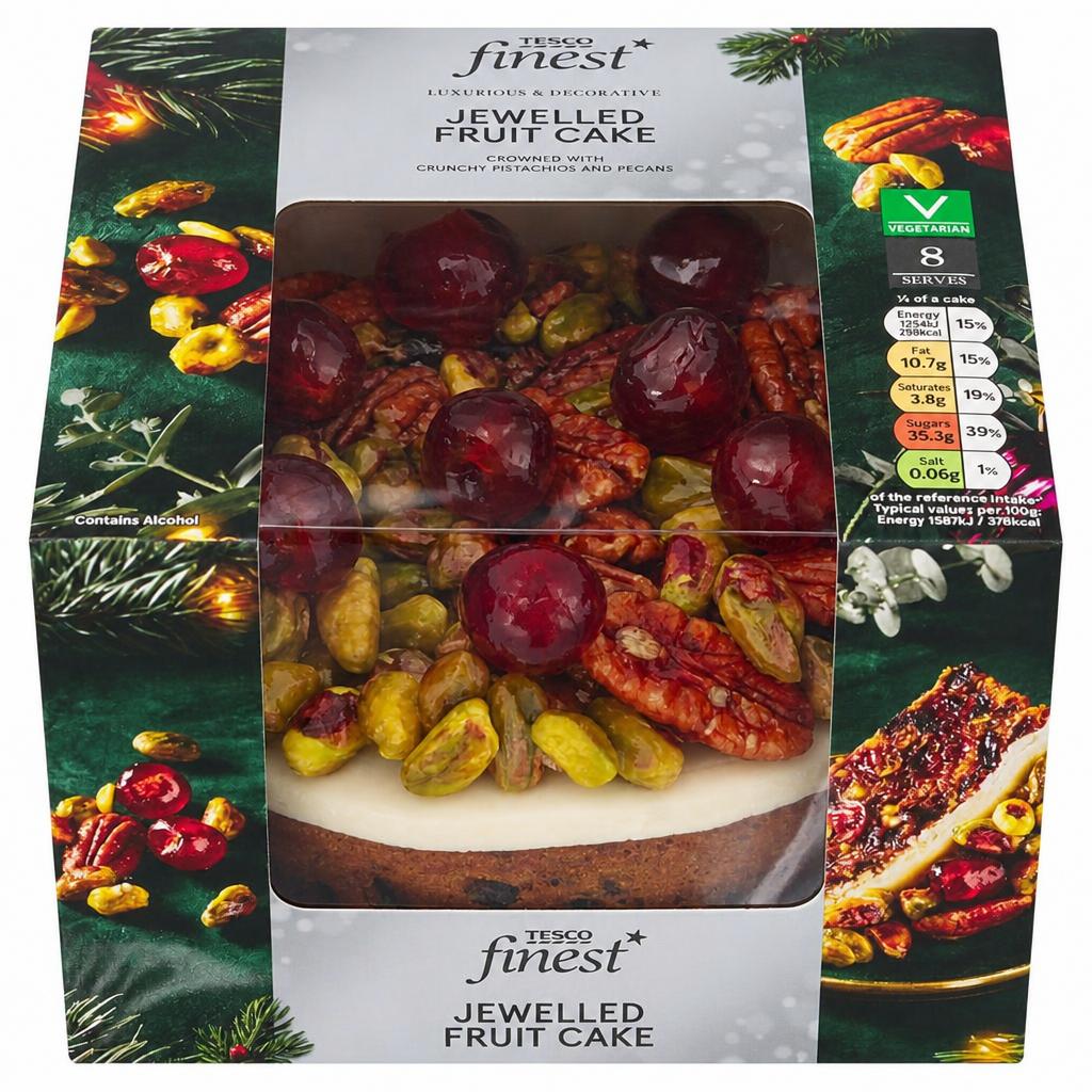 Tesco Finest Jewelled Fruit Cake 630g