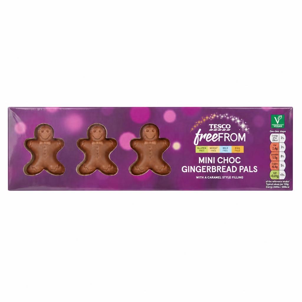Tesco Free From Mini Chocolate Gingerbread Pals 50g