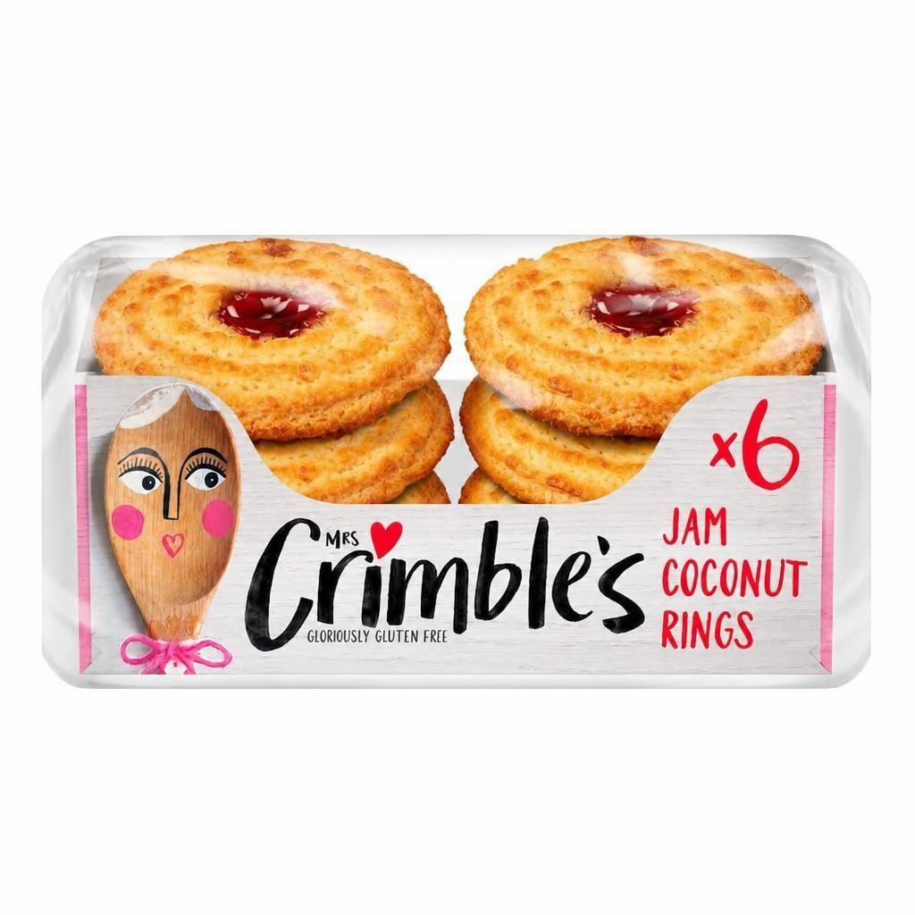 Mrs Crimble's Large Coconut Jam Rings 6 Pack